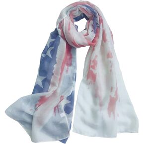 American Flag Scarf for Women Flag Scarf Long Neck Scarf Shawl Wrap PSWJ03