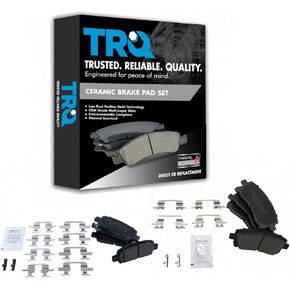 TRQ Front & Rear Brake Pads Ceramic Compatible with 1998-2002 Subaru Forester 1999-2003 Impreza 2000-2002 Legacy 2000-2001 Outback