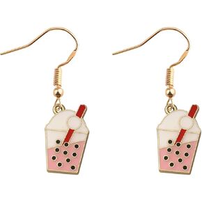 MYOSPARK Milk Tea Jewelry Drinks Lover Gift Bubble Girl Gift Just a Girl Who Loves Bubble Keychain