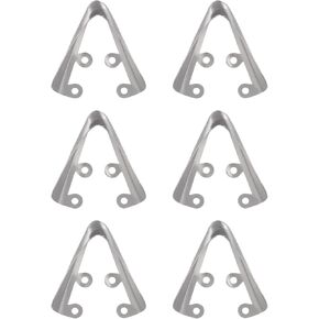 HARFINGTON 3pair Metal Shoes Pointed Protector 1.81"x1.65"x0.47" Women Solid Toe Tip Cap Cover Elegant for High Heel Repair Decoration Protection, Silver Tone