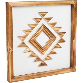 Wooden Southwest Geometric Wall Decor (13 x 13 Inches)