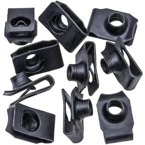 Rexka 10pcs M8-1.25 Skid Plate Extruded U Nut 6101283 Compatible with Chrysler Jeep Liberty Dodge Dakota Caravan Town & Country