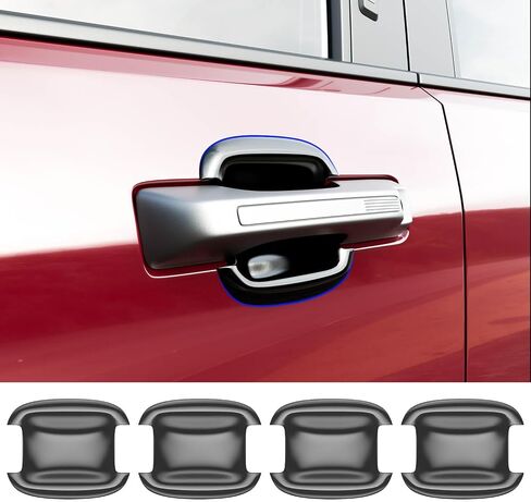 Exterior Door Handle Bowl Cover Trim Compatible with 22-25 Ford Maverick 21-24 Ford Bronco Sport Replacement for 2022-2025 Ford Maverick Accessories (Door Handle Bowl Cover,Glossy Black) in Saudi Arabia