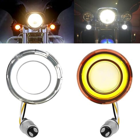 DREAMIZER 1157 LED Motorcycle Turn Signals 2 Inch Front Rear Lights Super Bright Bulbs Lens Kit Compatible with Harley Softail Touring Dyna Sportster Road King Street Glide Electra Glide and More in Kuwait