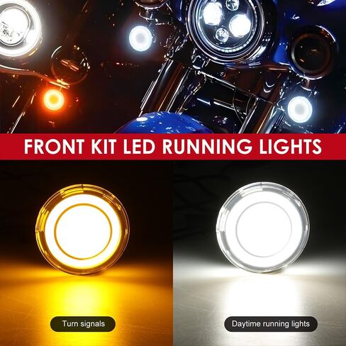 DREAMIZER 1157 LED Motorcycle Turn Signals 2 Inch Front Rear Lights Super Bright Bulbs Lens Kit Compatible with Harley Softail Touring Dyna Sportster Road King Street Glide Electra Glide and More in Kuwait