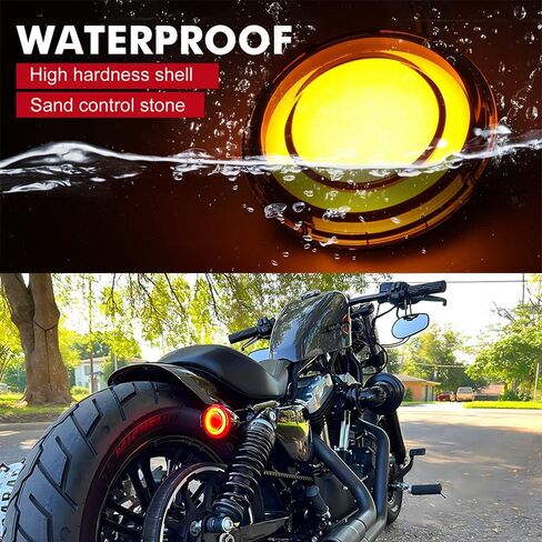 DREAMIZER 1157 LED Motorcycle Turn Signals 2 Inch Front Rear Lights Super Bright Bulbs Lens Kit Compatible with Harley Softail Touring Dyna Sportster Road King Street Glide Electra Glide and More in Kuwait