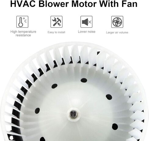 700101 محرك منفاخ HVAC مع قفص مروحة (يناسب فقط مع وحدة التحكم المركزية المخصصة لطاقم الكابينة) مناسب لسيارة شيفروليه أفالانش سيلفرادو جي إم سي سييرا 1500 2500 3500، مناسب لكاديلاك إسكاليد EXT 03-06 in Saudi Arabia