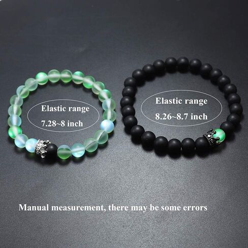UEUC King&Queen Crown Distance Couple Bracelets His and Her Friendship 8mm Beads Bracelet in Kuwait