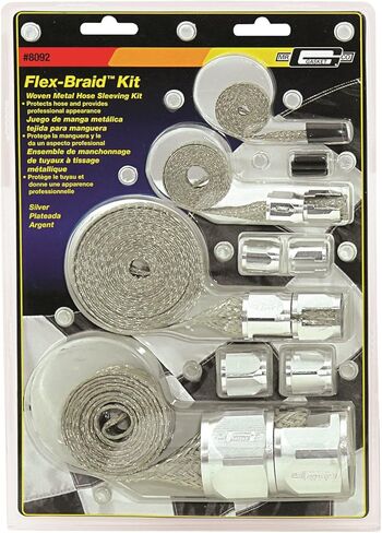 طقم تغطية خرطوم مرن من مستر جاسكيت 8092، فضي، 0.250 بوصة. in Kuwait