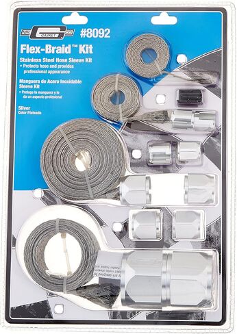 طقم تغطية خرطوم مرن من مستر جاسكيت 8092، فضي، 0.250 بوصة. in Kuwait