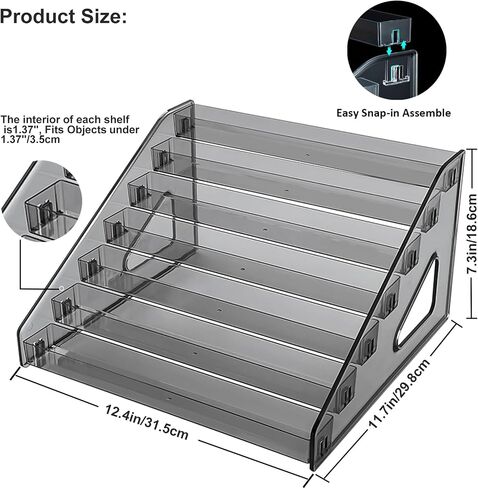 Paint organizer for acrylic painting (7 Tier) & Paint Brush Holder (26 Slots) for Paint Tube Storage,Acrylic Paint Organizer,Paint Holder,Clear Paint Bottle Rack for Alcohol Inks, Food Coloring in Saudi Arabia