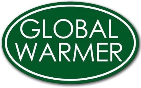 Oval Green Global Warmer Sticker (Anti Liberal Warming Climate Change bs Vinyl Decal (3 x 5 inch) in Saudi Arabia