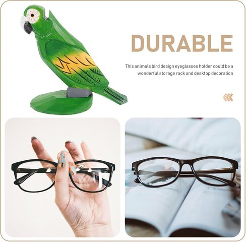 Alipis الببغاء نظارات الإطار الطيور حامل النظارات الحيوانات الأليفة حامل النظارات حامل النظارات الزخرفية حامل مكتب مكتب ديكورات سطح المكتب ديكور النظارات الشمسية عرض حامل تمثال الخشب سطح المكتب in Kuwait