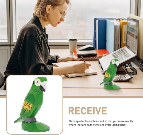 Alipis الببغاء نظارات الإطار الطيور حامل النظارات الحيوانات الأليفة حامل النظارات حامل النظارات الزخرفية حامل مكتب مكتب ديكورات سطح المكتب ديكور النظارات الشمسية عرض حامل تمثال الخشب سطح المكتب in Kuwait