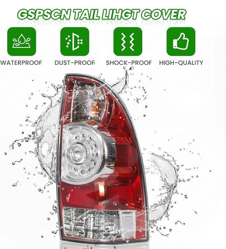 GSPSCN Passenger Side LED Lens Tail Light Compatible With 2015-2005 Toyota Tacoma Pickup Right Rear Taillight Brake Signal Assembly w/Bulbs and Harness Replaces TO2801177, 8155004160 in Saudi Arabia