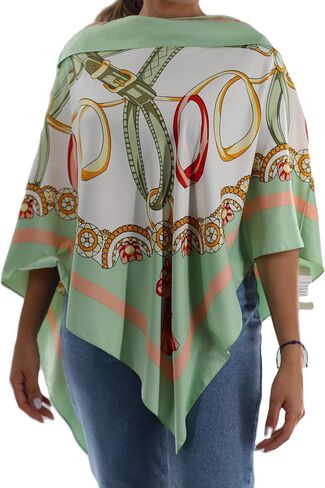 Womens Classic Chain Print Poncho in Saudi Arabia