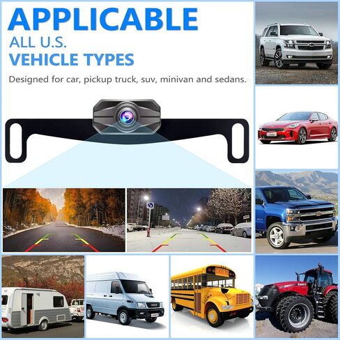 Rearview Car Backup Camera for Car Trucks, SUVs, Pickups, 4.3-Inch IPS Monitor,Night Vision, DIY Guide Lines, Front/Rear View Camera Switch, Dual Brackets Install (K4301) in Saudi Arabia