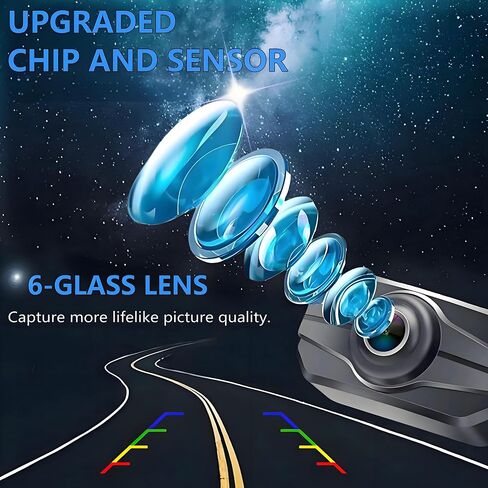 Rearview Car Backup Camera for Car Trucks, SUVs, Pickups, 4.3-Inch IPS Monitor,Night Vision, DIY Guide Lines, Front/Rear View Camera Switch, Dual Brackets Install (K4301) in Saudi Arabia