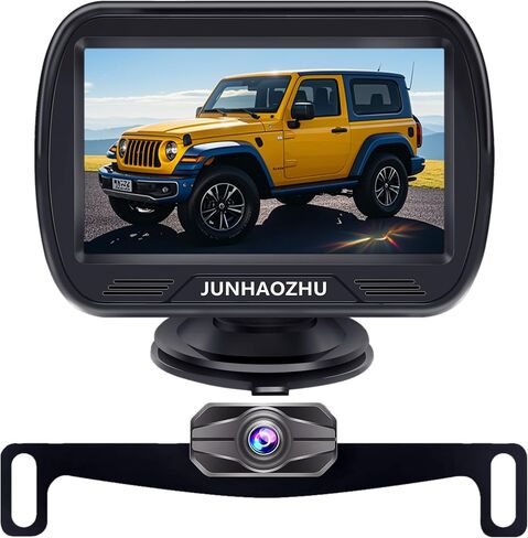 Rearview Car Backup Camera for Car Trucks, SUVs, Pickups, 4.3-Inch IPS Monitor,Night Vision, DIY Guide Lines, Front/Rear View Camera Switch, Dual Brackets Install (K4301) in Saudi Arabia