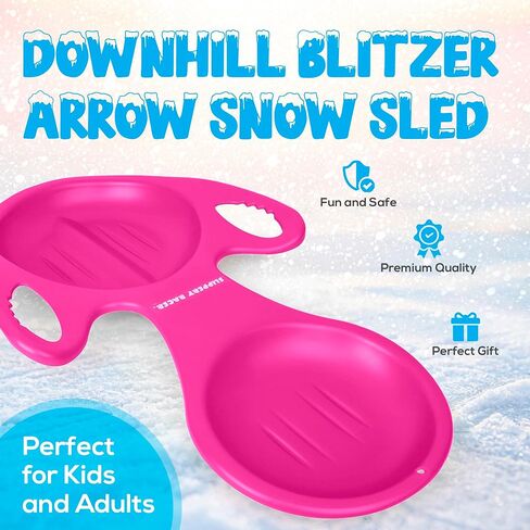 Slippery Racer Downhill Blitzer Arrow Snow Sled. in Kuwait