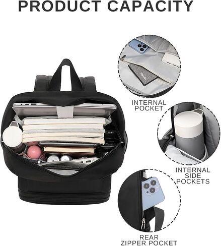 Women's Gym Backpack Small Gym Bag with Expandable Shoe Compartment Water Resistant Travel Backpack in Saudi Arabia