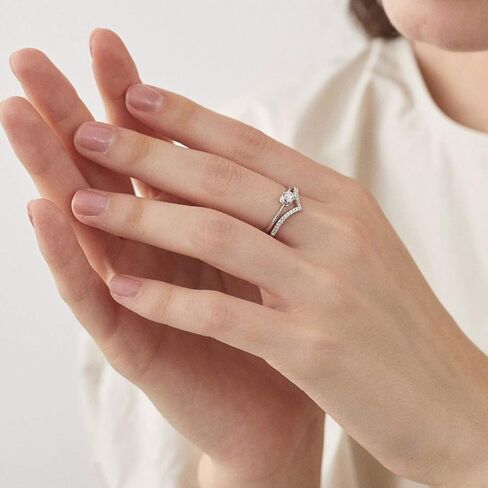 Michooyel Sterling Silver Eternity Band Ring V Shape Chevron Rings Curved Wedding Band Rings Stacking Rings for Women in Saudi Arabia
