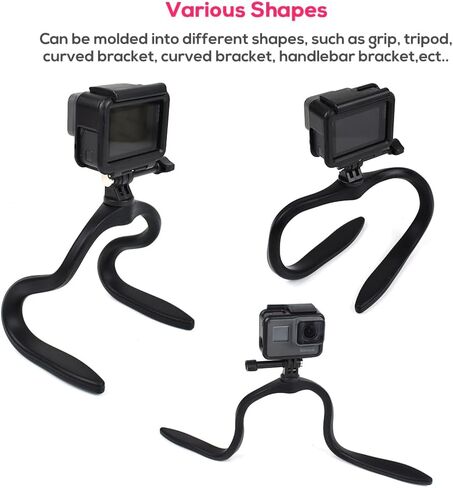 Fence Mount Chain Link Fence Mount for Action Camera Phone, Flexible Mount Clamp Selfie Pole Gooseneck Mount for GoPro, Insta360,AKASO, DJI Osmo Action, Phone in Saudi Arabia