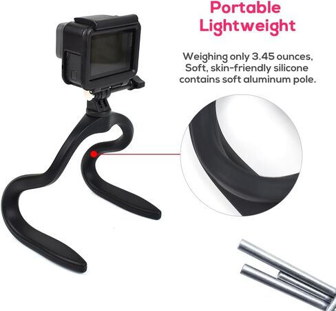 Fence Mount Chain Link Fence Mount for Action Camera Phone, Flexible Mount Clamp Selfie Pole Gooseneck Mount for GoPro, Insta360,AKASO, DJI Osmo Action, Phone in Saudi Arabia
