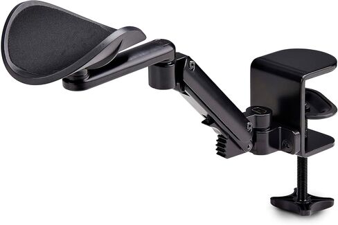 StarTech.com Under Desk Foot Rest - 18in x 14in - Adjustable Height and Angle - Foot Stool - Footrest for Desk - Office Foot Rest (FTRST1), Black in Saudi Arabia