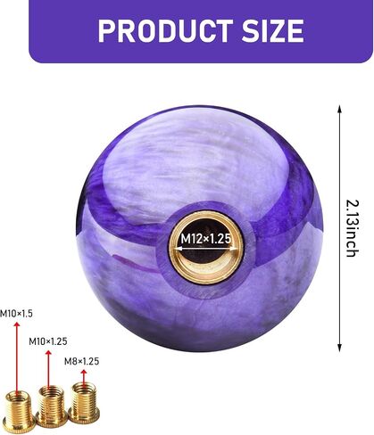 1 PC Automotive Modification Personalized Gearshift Head, Nebula Round Spherical Shift Knob, Automotive Manual or Electric Shift Knob, Universal for Most Cars (Blue) in Saudi Arabia
