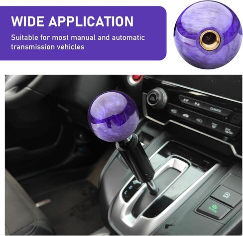 1 PC Automotive Modification Personalized Gearshift Head, Nebula Round Spherical Shift Knob, Automotive Manual or Electric Shift Knob, Universal for Most Cars (Blue) in Saudi Arabia