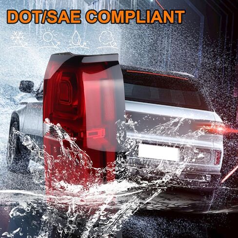 FEIDKS مجموعة المصابيح الخلفية الخلفية اليمنى الخارجية مع مصابيح متوافقة مع تشيفي تاهو سوبربان 2015-2020 مصباح فرامل LED جانب الركاب 84467059 GM2801264 in Kuwait