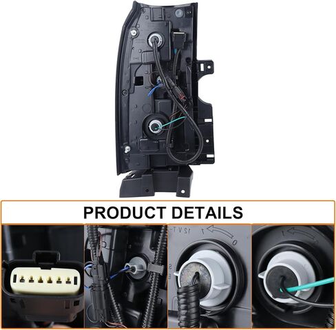 FEIDKS مجموعة المصابيح الخلفية الخلفية اليمنى الخارجية مع مصابيح متوافقة مع تشيفي تاهو سوبربان 2015-2020 مصباح فرامل LED جانب الركاب 84467059 GM2801264 in Kuwait