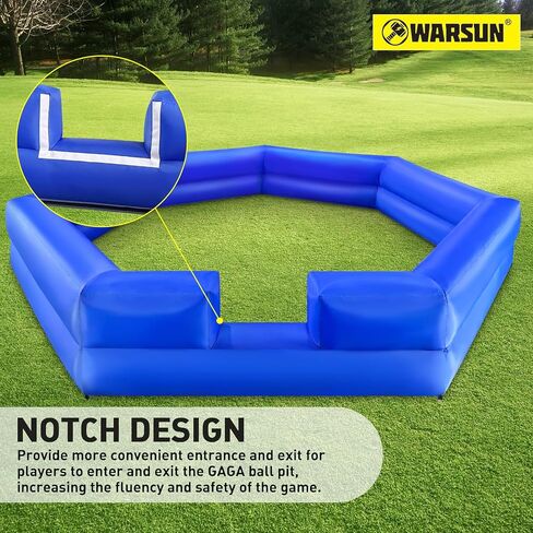 WARSUN 20FT Gaga Ball Pit قابلة للنفخ مع منفاخ قوي، محكمة Gagaball محمولة للأنشطة العائلية المدرسية الداخلية والخارجية، ألعاب رياضية قابلة للنفخ، هيكل سباعي أكثر متانة in Kuwait