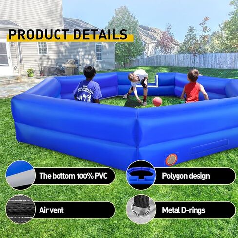 WARSUN 20FT Gaga Ball Pit قابلة للنفخ مع منفاخ قوي، محكمة Gagaball محمولة للأنشطة العائلية المدرسية الداخلية والخارجية، ألعاب رياضية قابلة للنفخ، هيكل سباعي أكثر متانة in Kuwait