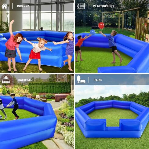 WARSUN 20FT Gaga Ball Pit قابلة للنفخ مع منفاخ قوي، محكمة Gagaball محمولة للأنشطة العائلية المدرسية الداخلية والخارجية، ألعاب رياضية قابلة للنفخ، هيكل سباعي أكثر متانة in Kuwait