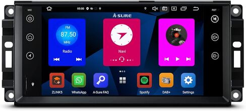 ASURE 7 inch Android 13 Car Stereo Radio for 2006-2010 Grand Cherokee,Jeep Wrangler,Dodge Ram 1500,Chrysler 300,8Core 4+64GB Car in-Dash GPS Navigation Unit with Wireless Carplay Android Auto in Saudi Arabia