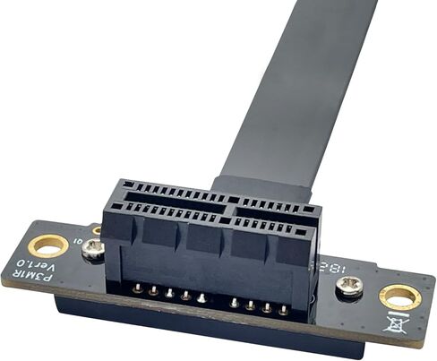 10Gtek PCIe 3.0 Extension Cable, X1 to X1, F to M, 90° to 90°, Cable Length 20cm, P311MF5520 in Kuwait