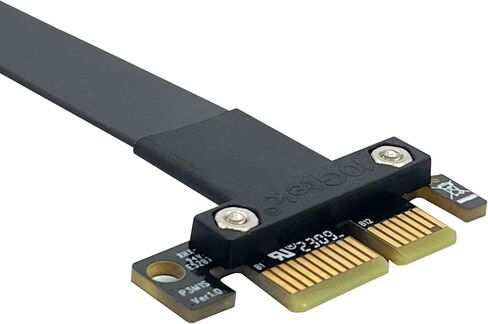 10Gtek PCIe 3.0 Extension Cable, X1 to X1, F to M, 90° to 90°, Cable Length 20cm, P311MF5520 in Kuwait