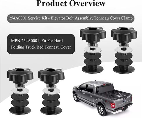 4 Set 254A0001 Tonneau Cover Clamp Service Kit - Elevator Bolt Assembly, Fit for Hard Folding Truck Bed Tonneau Cover, Universal Fit in Saudi Arabia