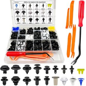 390Pcs Subaru Car Plastic Rivets Fasteners Push Retainer Kit,18 Most Popular Sizes Auto Push Pin Rivets, for Subaru Toyota Body Interior and Exterior Retainer Fastener Clip - 2 Years Warranty