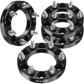 HHCSOP 6x5.5 1" Wheel Spacers for Toyota Tacoma 4Runner Tundra FJ Land Cruiser Lexus GX400 GX460 GX470, 4PCS 6x139.7 Black Wheel Adapters with M12x1.5 Studs & 108mm Center Bore