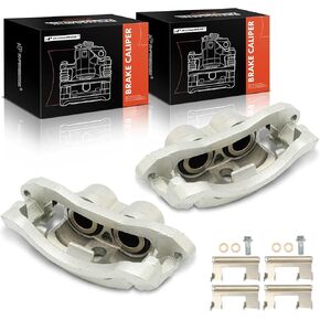A-Premium Disc Brake Calipers Assembly with Bracket Compatible with Chevrolet Silverado 3500 2001-2006, 3500 Classic 2007, 3500 HD 2007-2010 & GMC Sierra 3500, 3500 Classic, 3500 HD - Rear Side, 2 Pcs