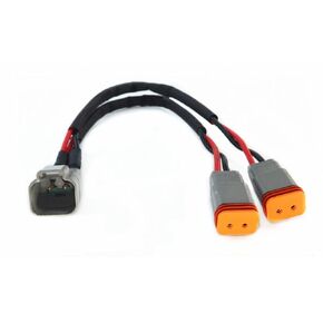 DT 4 Way Connector Plug Splitter Wire Harness 1 Male to 2 Female DT 4 Pin 1-2 SplitterCable 1ft/30cm