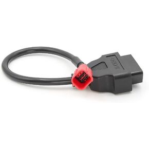 Universal OBD2 Motorcycle Diagnostic Adapter Cable OBDII Motorcycles Fault Detection Parts for Honda Motorbikes (6 Pin to 16 Pin)