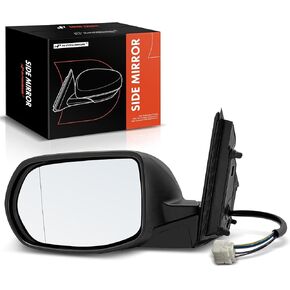 A-Premium Passenger Side Power Door Mirror - Compatible with Honda CR-V 2012 2013 2014 2015 2016 - Heated Manual Folding Black Outside Rear View Mirror - Replace# 76208-T0A-A21