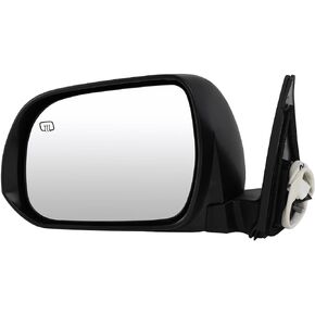 SCITOO Black Driver Side View Mirror Compatible with 2008-2014 For TOYOTA HIGHLANDER POWER HEAT PUDDLE LAMP TO1320251, TO1320335 POWER HEAT PUDDLE LAMP Exterior Mirror