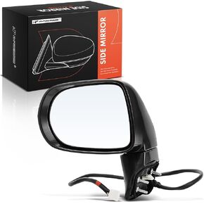 A-Premium Driver Side Power Door Mirror - Compatible with Lexus RX350/RX450h 2010-2012 - Heated Manual Folding w/Turn Signal Black Outside Rear View Mirror - Replace# 8794048521C0