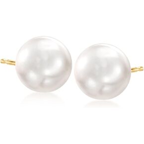 Ross-Simons 11-12mm Cultured Pearl Stud Earrings in 14kt Yellow Gold