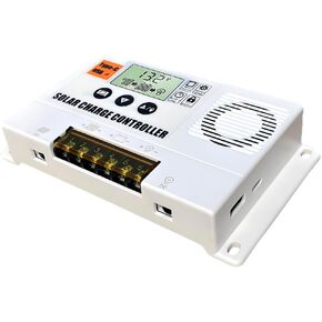 Silurian MPPT Solar Charge Controller, 12V/24V Adaptive, with USB+Type-c LCD Display for Li-Ion, Lead-Acid and Li-Fe-Phosphate Battery Charging, DC Connector Quick Charge Connector (10A)